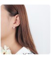 Round CZs Earring Silver ECS-13